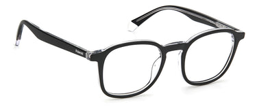 Premium Men Polaroid Eyeglasses: PLD D393 - Black Crystal(2) - SpecSMART Eye Clinic (Diagonal View)